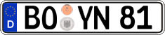 German license plate, Regular plates