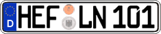 German license plate, Regular plates