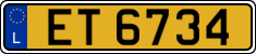 License plate of Luxembourg, 2003 year system