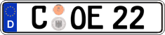 German license plate, Regular plates