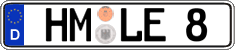 German license plate, Regular plates