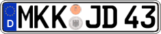 German license plate, Regular plates