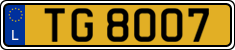 License plate of Luxembourg, 2003 year system