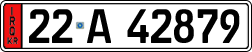 License plate of Iraq, 2022 year system