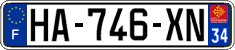 French license plate, SIV (ordinary)