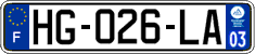 French license plate, SIV (ordinary)