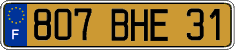 French license plate, FNI