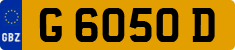 License plate of Gibraltar, Regular car plates (G 1234 A)