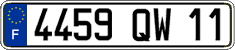 French license plate, FNI