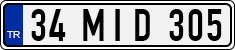 License plate of Turkey, Regular plates