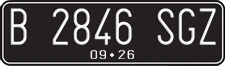 License plate of Indonesia, Regular plates