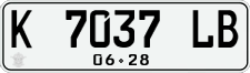 License plate of Indonesia, Regular plates