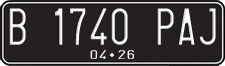 License plate of Indonesia, Regular plates