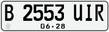 License plate of Indonesia, Regular plates