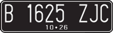 License plate of Indonesia, Regular plates