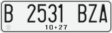 License plate of Indonesia, Regular plates