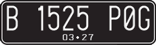 License plate of Indonesia, Regular plates