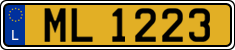 License plate of Luxembourg, 2003 year system