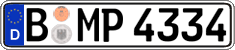 German license plate, Regular plates