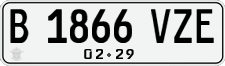 License plate of Indonesia, Regular plates