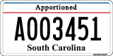 South Carolina, Apportioned (A123456)