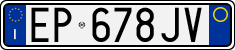 License plate of Italy, Cars (1994 year series)