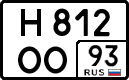 License plate Russia, Cars