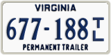 Virginia, Permanent Trailer (123-456 T/A)