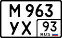 License plate Russia, Cars
