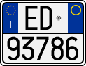 License plate of Italy, Motorcycles (1994 year series)