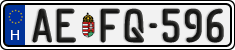 license plates of Hungary, Regular plates (2022)