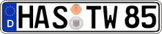 German license plate, Regular plates