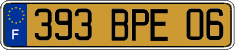 French license plate, FNI