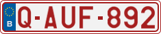 License plate of Belgium, Regular plates (2010)