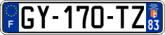 French license plate, SIV (ordinary)