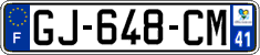 French license plate, SIV (ordinary)