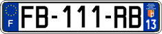French license plate, SIV (ordinary)