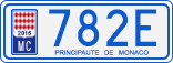 License plate of Monaco, Cars