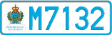 License plate of San Marino, Cars (A1234)