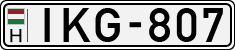 license plates of Hungary, Cars (1990)