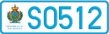 License plate of San Marino, Cars (A1234)