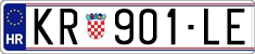 License plate of Croatia, Regular plates