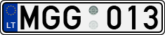License plate of Lithuania, Cars