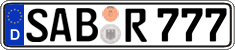 German license plate, Regular plates