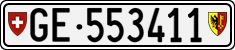 License plate of Switzerland, Cars