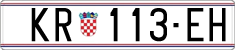 License plate of Croatia, Regular plates