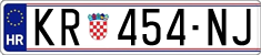 License plate of Croatia, Regular plates