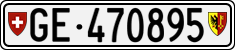 License plate of Switzerland, Cars