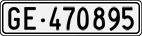 License plate of Switzerland, Cars