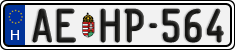 license plates of Hungary, Regular plates (2022)